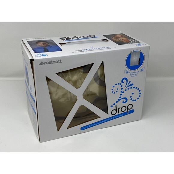 Westcott #602 5x7' Sienna X-Drop Backdrop Machine Washable Background NEW - Picture 2 of 4